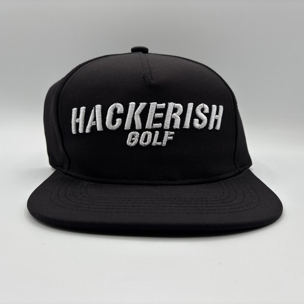Deuce Hackerish Golf Black Strapback Hat Cap